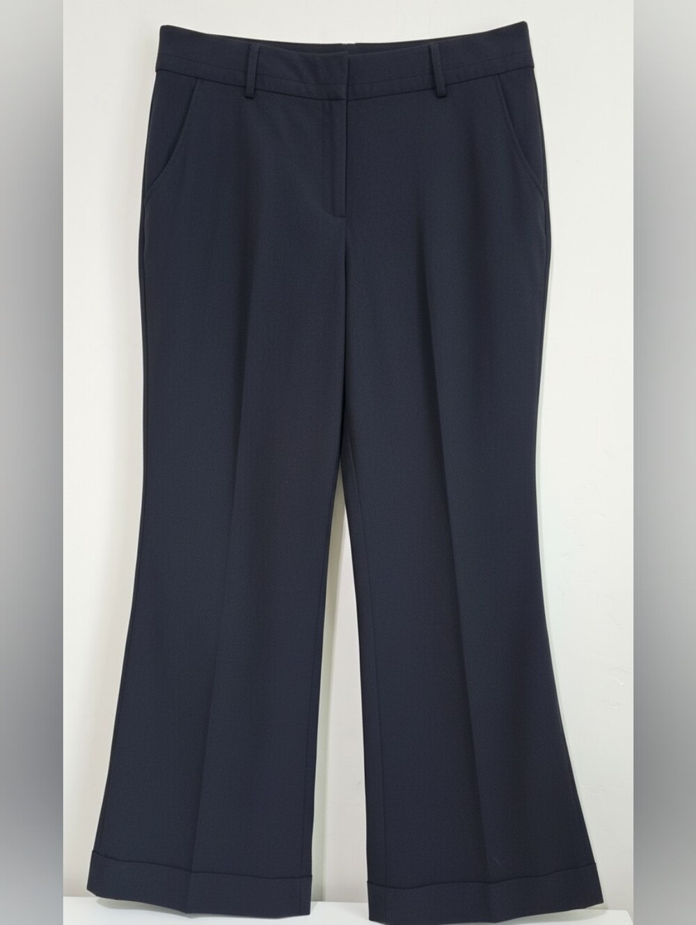 Cato Black Wide Leg High Rise Pleated Dress Trouser Size 16 Career Office Staple